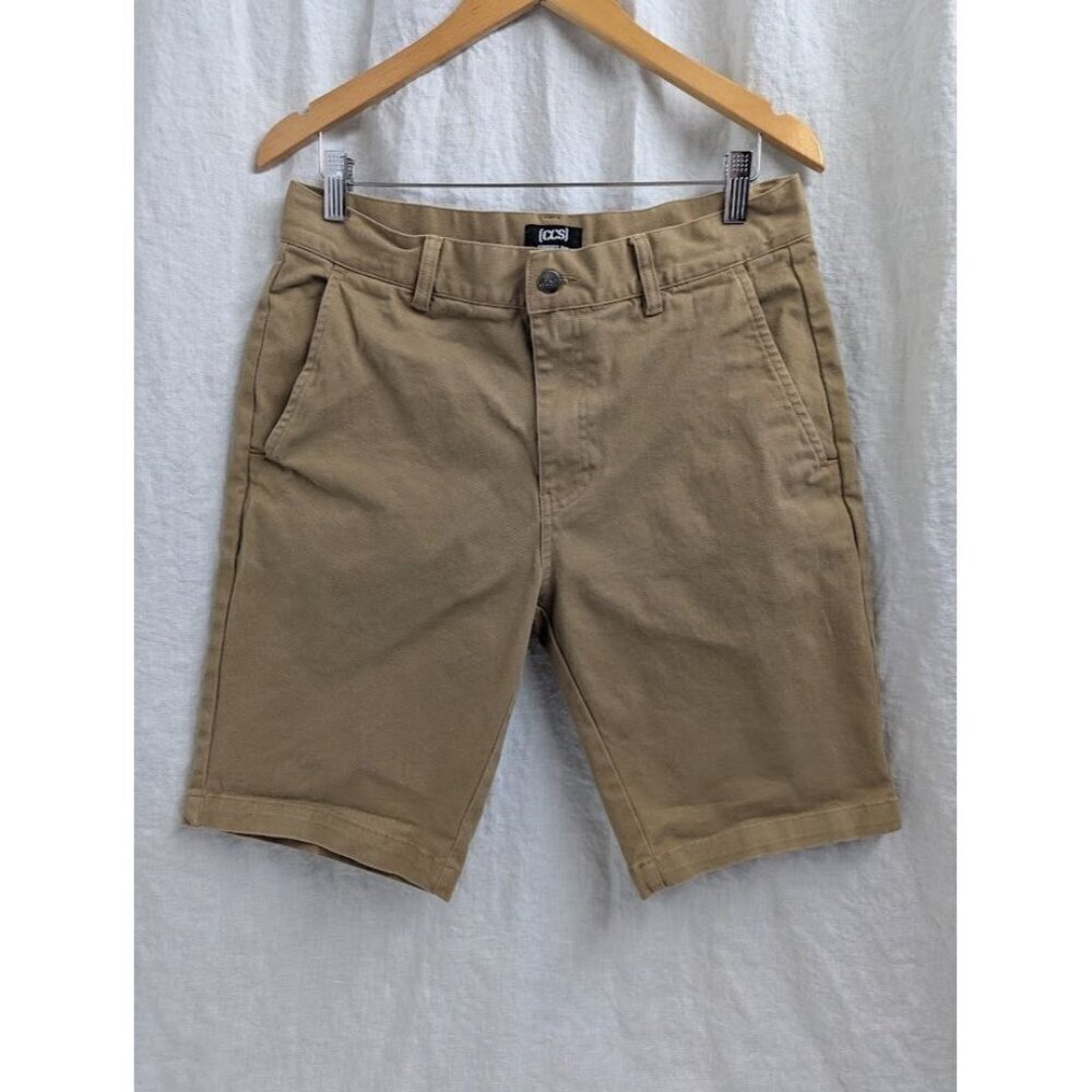 CCS standard plus men's sz 32 tan canvas shorts 10" inseam skateboard summer I10
